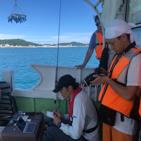 海の上でも撮影するよ